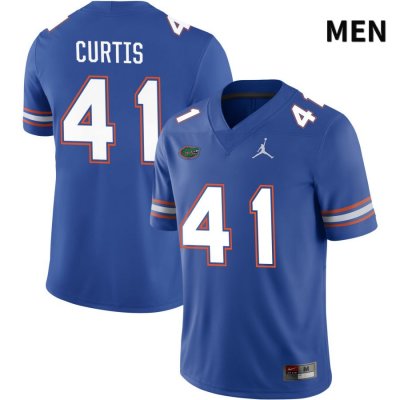 Men's Florida Gators #41 Justin Curtis NCAA Jordan Brand Royal NIL 2022 Authentic Stitched College Football Jersey ANF7162PZ